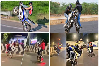 Youth Bike Stunts on Road