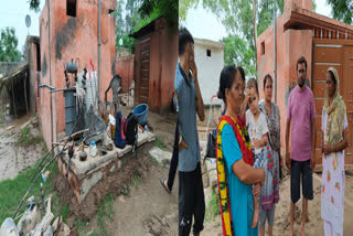 Due to the flood in Ludhiana, the belongings of people's houses were destroyed