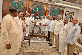 Congress delegation meet haryana governor bandaru dattatreya