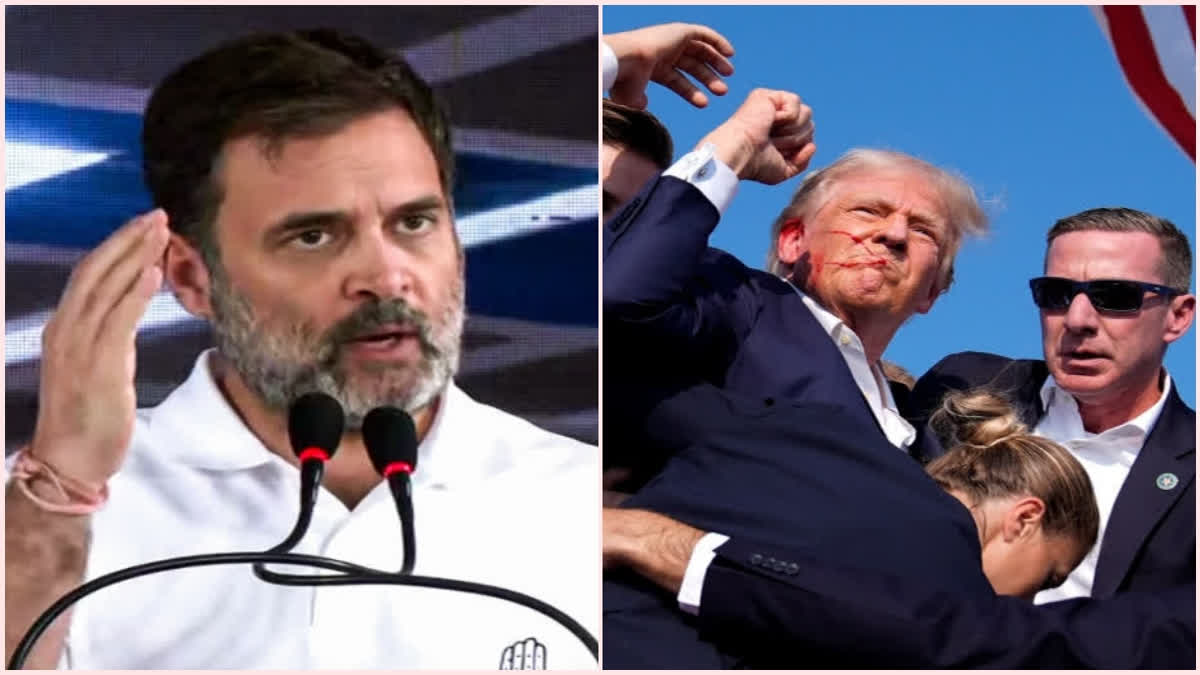 Rahul Gandhi expressed deep concern over the apparent assassination attempt on former US President Donald Trump, and said such acts must be condemned in the strongest possible terms.