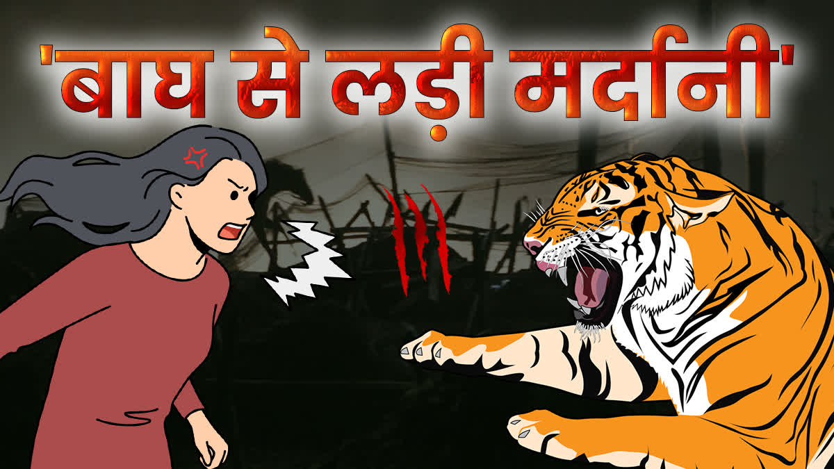 SHAHDOL WOMAN FIGHTS TIGER SAVES HER LIFE