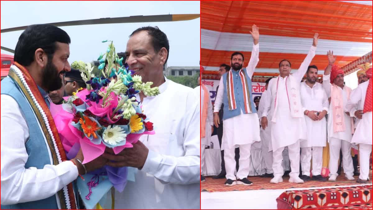 Coronation of Haryana BJP new president Mohanlal Badoli Haryana CM Nayab Singh Saini was also present