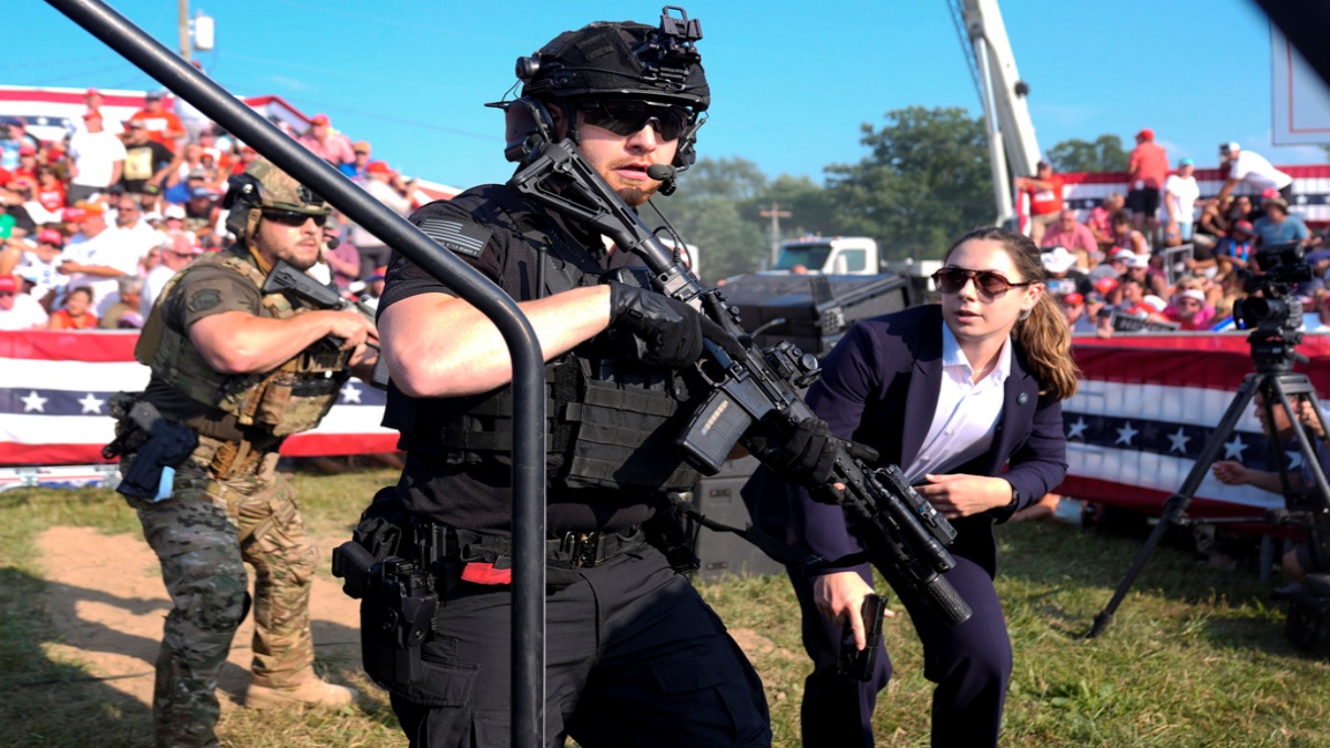 Former us President Donald Trump election rally shooting