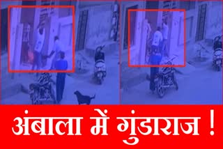 Miscreants brutally beat a young man in Ambala Haryana CCTV surfaced