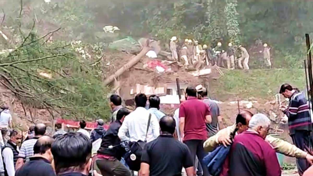 Landslide at Shimla Shiv temple