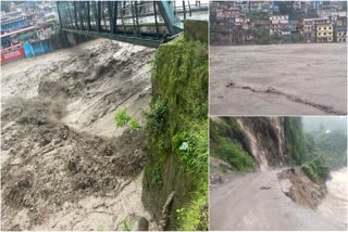 Alaknanda in spate in Rudraprayag