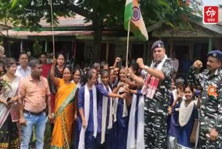 CRPF's tricolor yatra in Nagaon, planting saplings