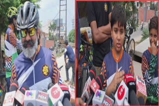 Youngsters are taking a bicycle journey from Chandigarh to Wagah border