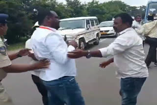 Congress leaders protested KTR's convoy