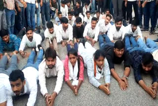 demand of Student Union election by NSUI and independent student leaders