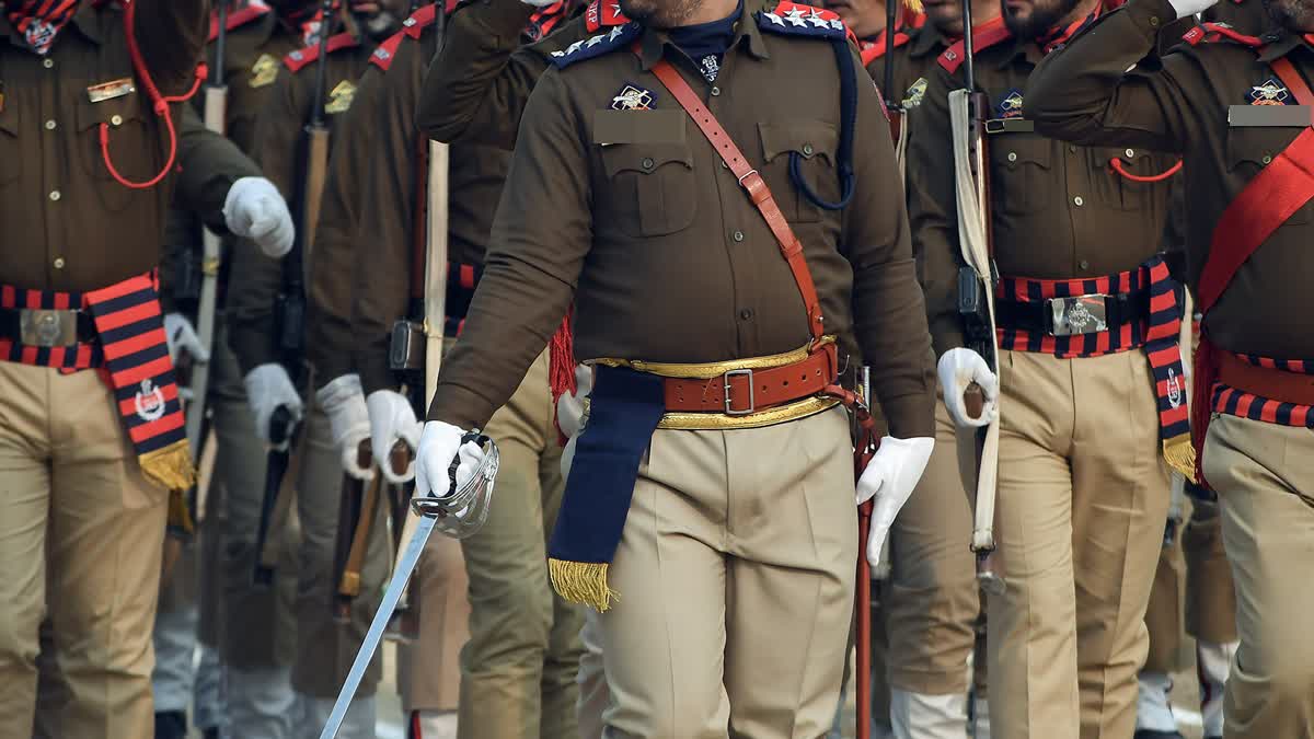 Jammu and Kashmir Police personnel during a parade