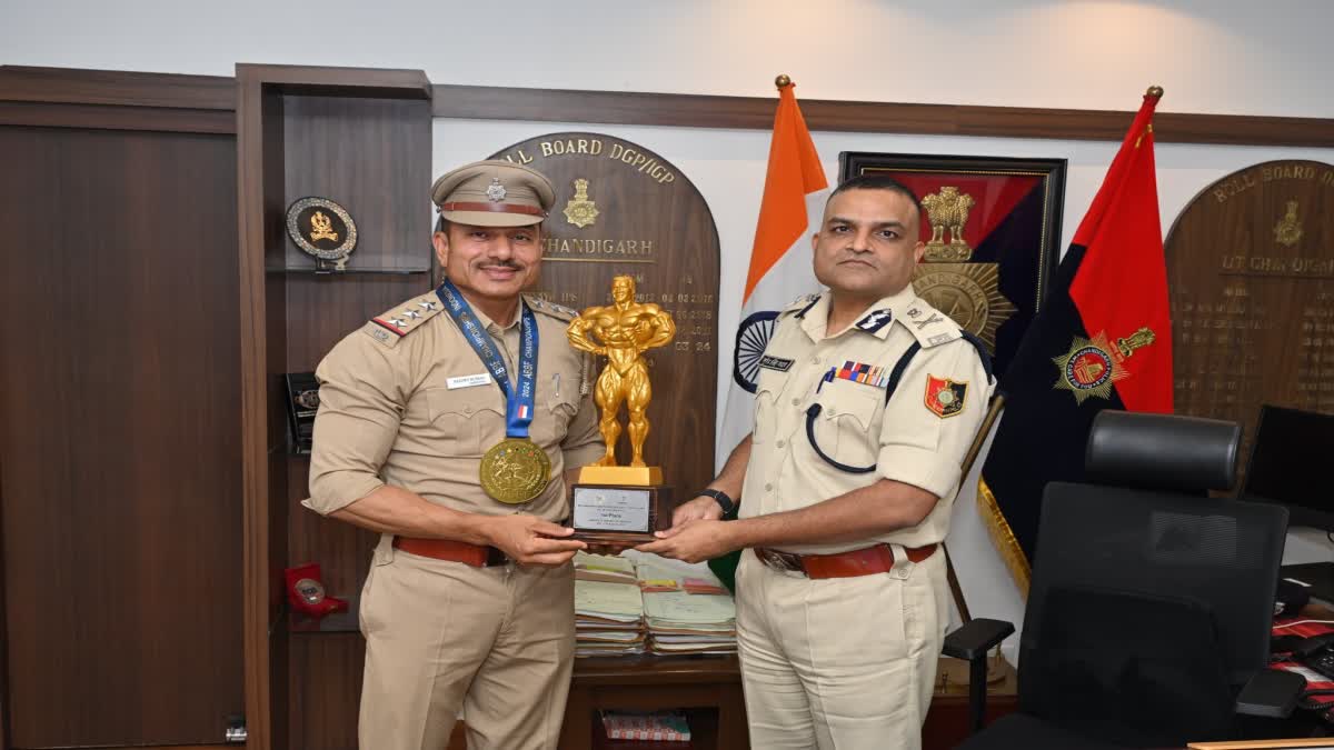 Inspector Baldev Kumar of Chandigarh won gold medal in Asian Body Building and Physics Sports Championship in Indonesia