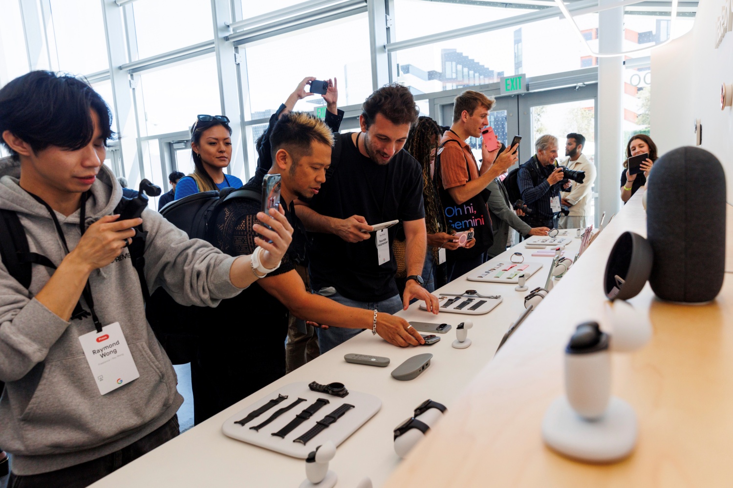 Media and guests try out new Google products at Made By Google at Google on Tuesday, Aug. 13, 2024, in Mountain View, Calif.