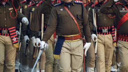 Jammu and Kashmir Police personnel during a parade