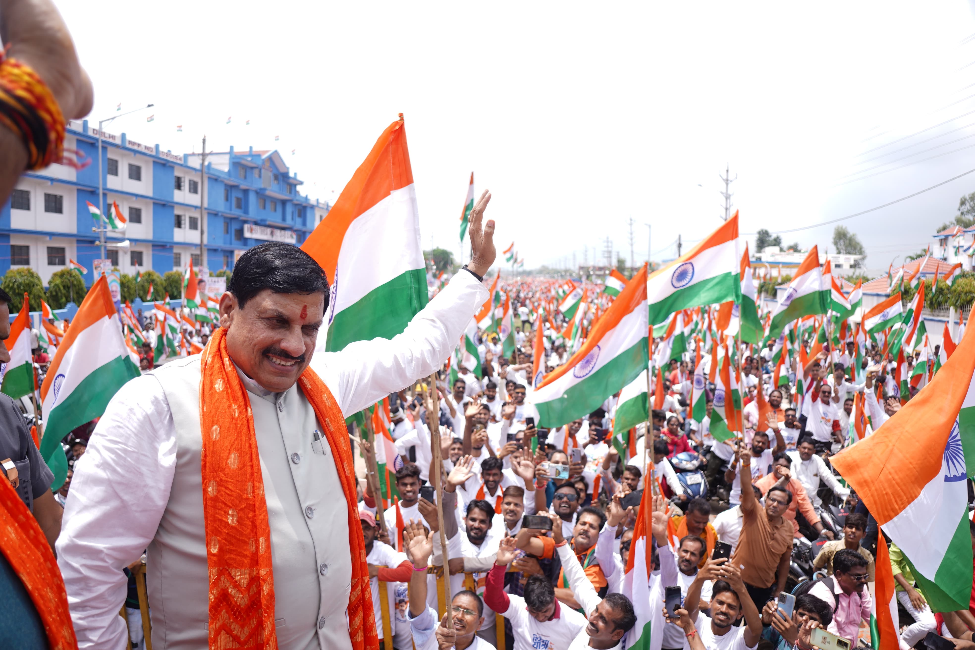 MOHAN YADAV FLAG HOISTING IN BHOPAL