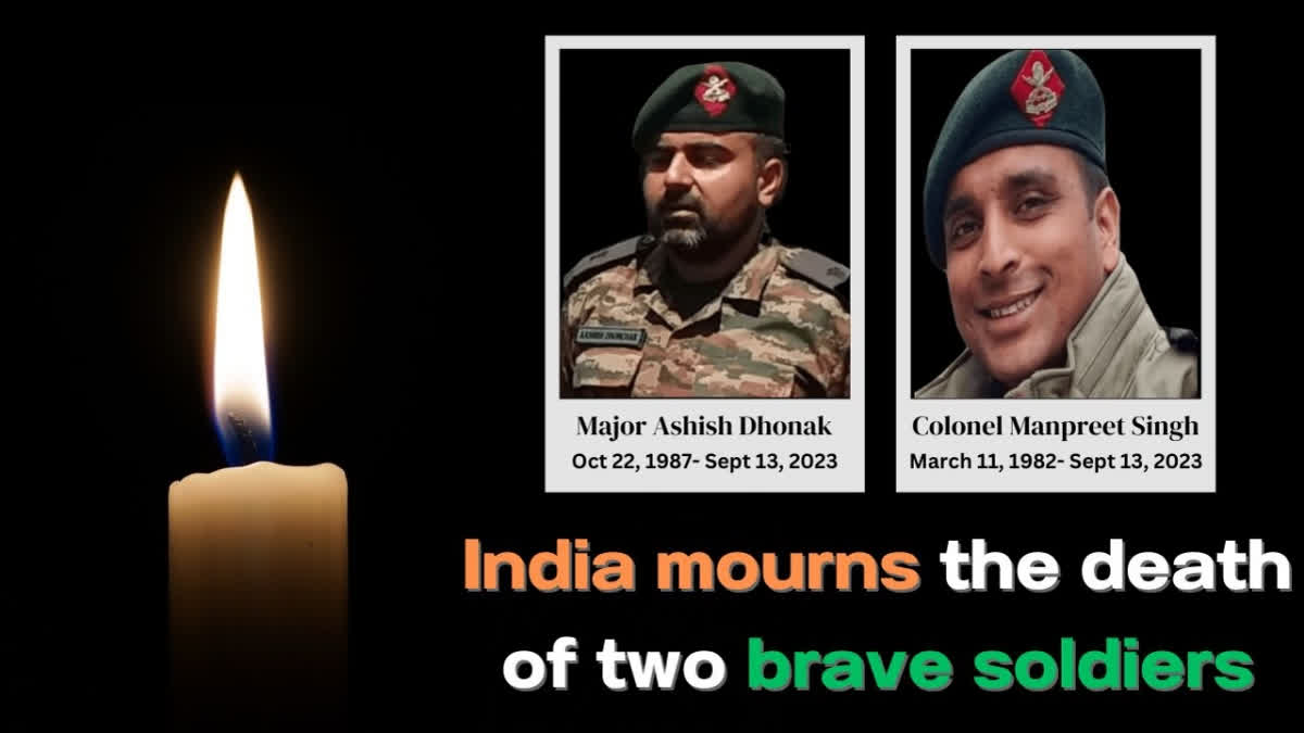 Haryana mourns the death of Colonel Manpreet Singh, Major Ashish Dhaunchak in Anantnag Encounter