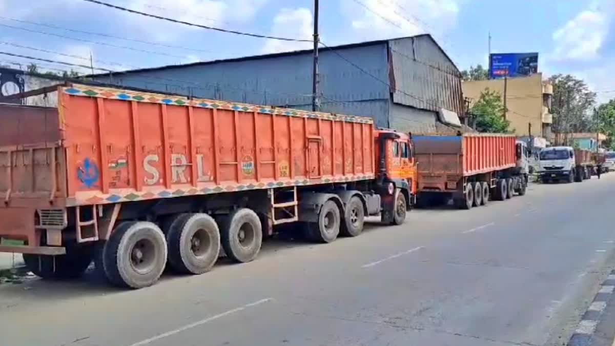 vehicles parked on highway