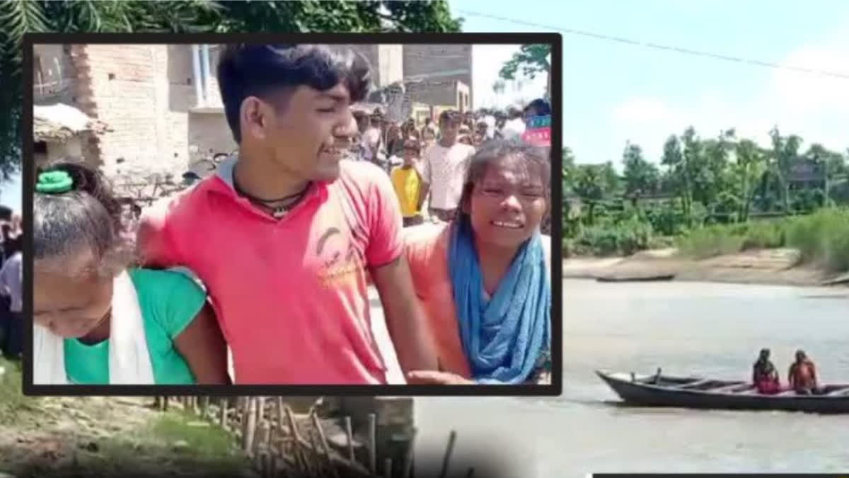 BOAT CAPSIZED IN BAGMATI RIVER OF BIHAR MUZAFFARPUR MANY CHILDREN MISSING