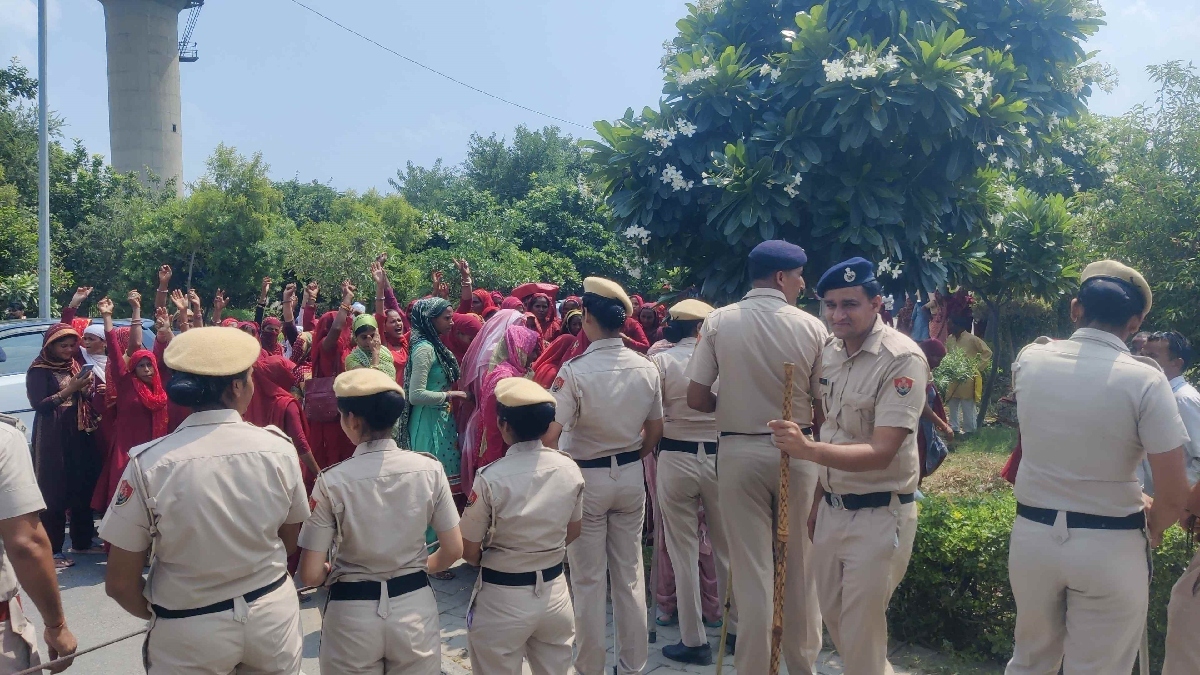 Asha worker Protest in Nuh