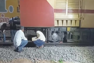 A train derailed at Madurai railway station