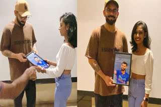 Team India's star batsman Virat Kohli has many fans all over the world. It is known that a few days ago a video of a Pakistani fangirl expressing her admiration for Virat went viral on social media. Recently, another female fan from Sri Lanka expressed her admiration for Virat in an innovative way.