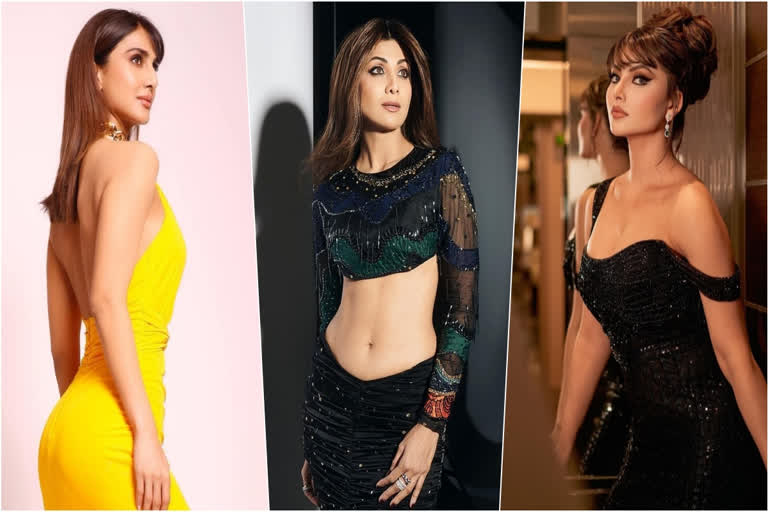 Bollywood actor Shilpa Shetty made heads turn in a fitted black sequin attire.