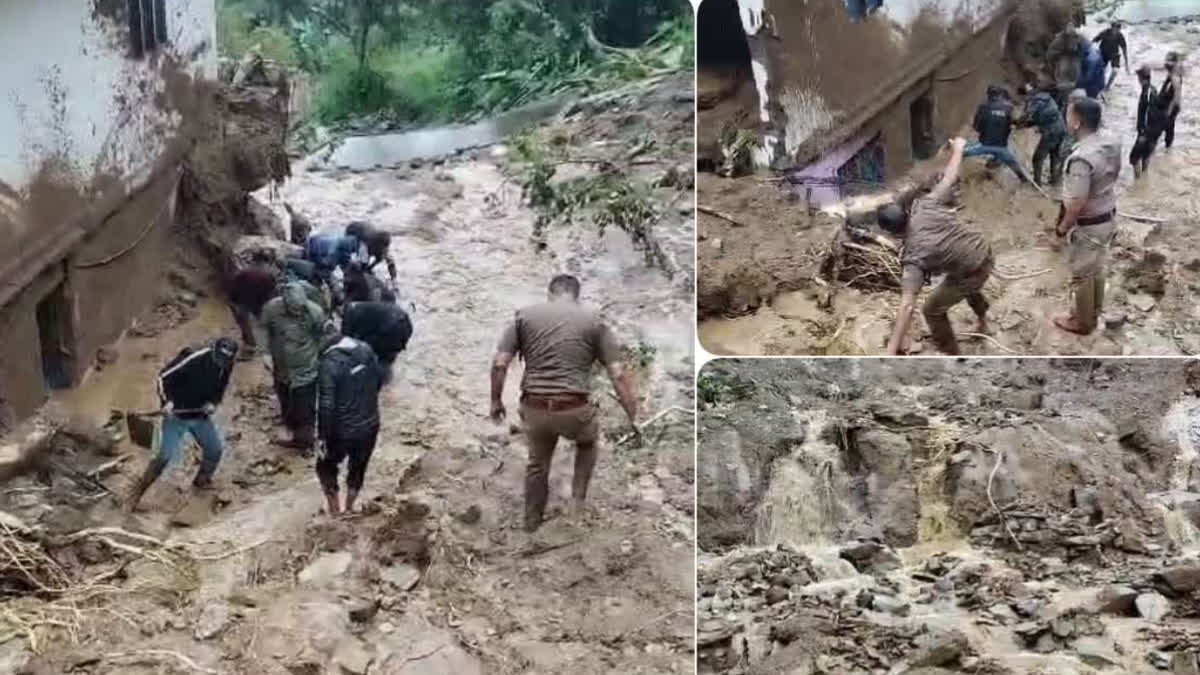 Cloudburst causes havoc in Pithoragarh, woman buried under debris, four cattle killed, chaos ensues