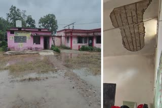 dilapidated school building in Dhamtari