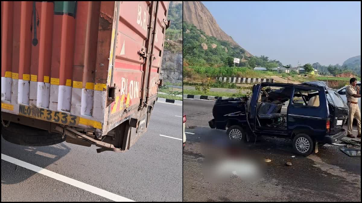 Horrible accident on Bengaluru Mysore highway: Two died on the spot