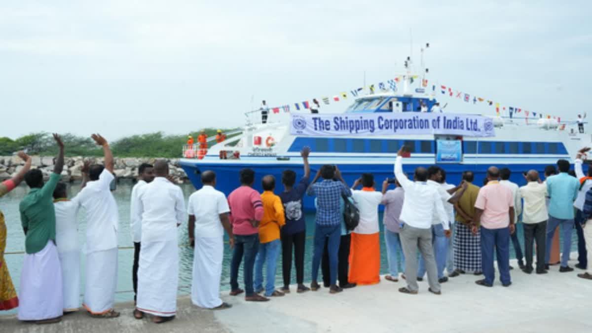 High speed passenger ferry service between India Lanka resumes after 4 decades