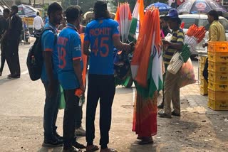 It’s just 9 am and the build-up for the biggest match of the World Cup has already begun. Activity is frenetic, the pavements leading to the imposing Narendra Modi stadium have already been taken up by sundry sellers doing brisk business and the fans are trooping in unchecked.   The moment is so big that even Gautam Adani has deployed his staff to make his presence felt by giving away 25000 free white caps with the Adani imprint on them. “So far, we have distributed close to 20000 and only some are left. It is our CSR, we also do schoolbags and other stuff under our giveaway policy,” one of the staffers refusing to give his name said.