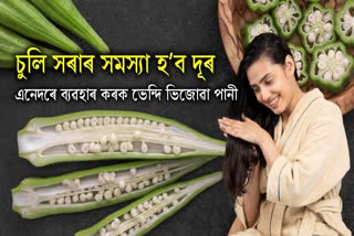 Include lady finger Okra Water in hair care, hair will become silky and strong