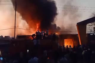 Fire in cotton and wood warehouse in Ujjain