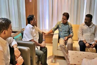 Ponnala Lakshmaiah with BRS leader Rama Rao