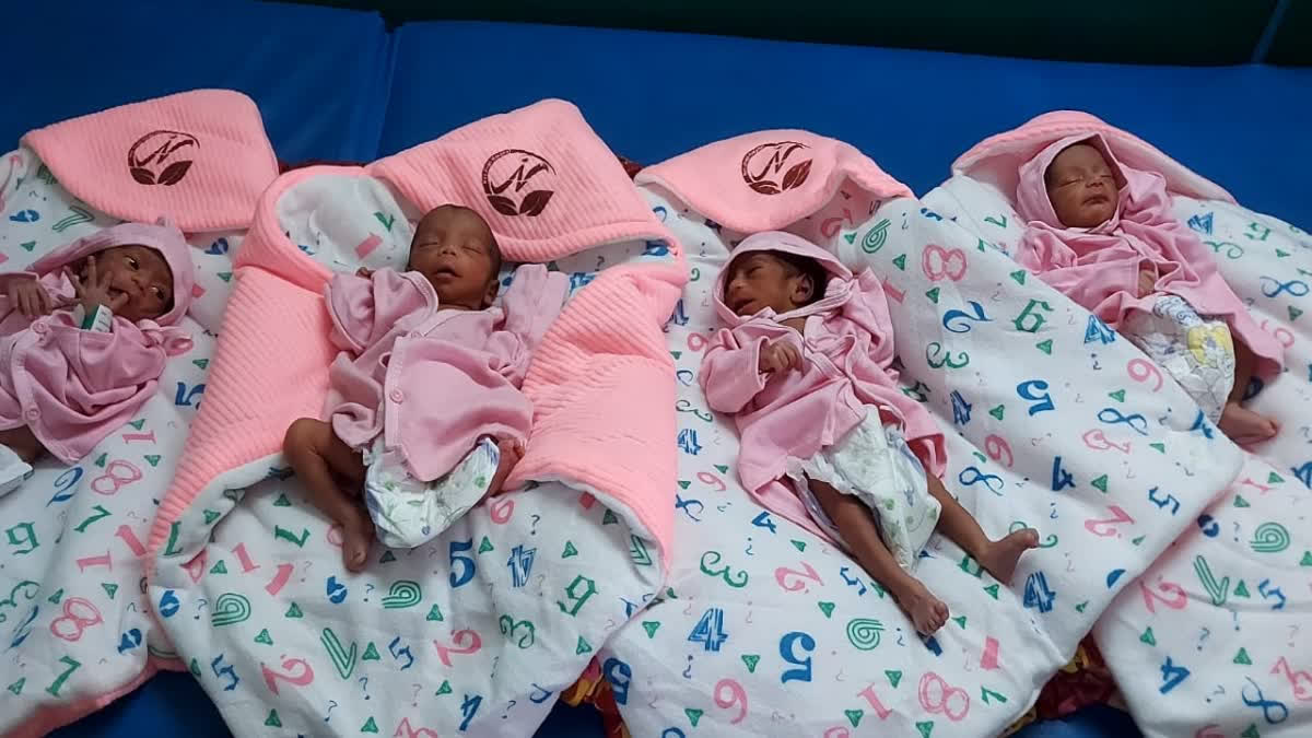 WOMAN GAVE BIRTH TO 4 CHILDREN