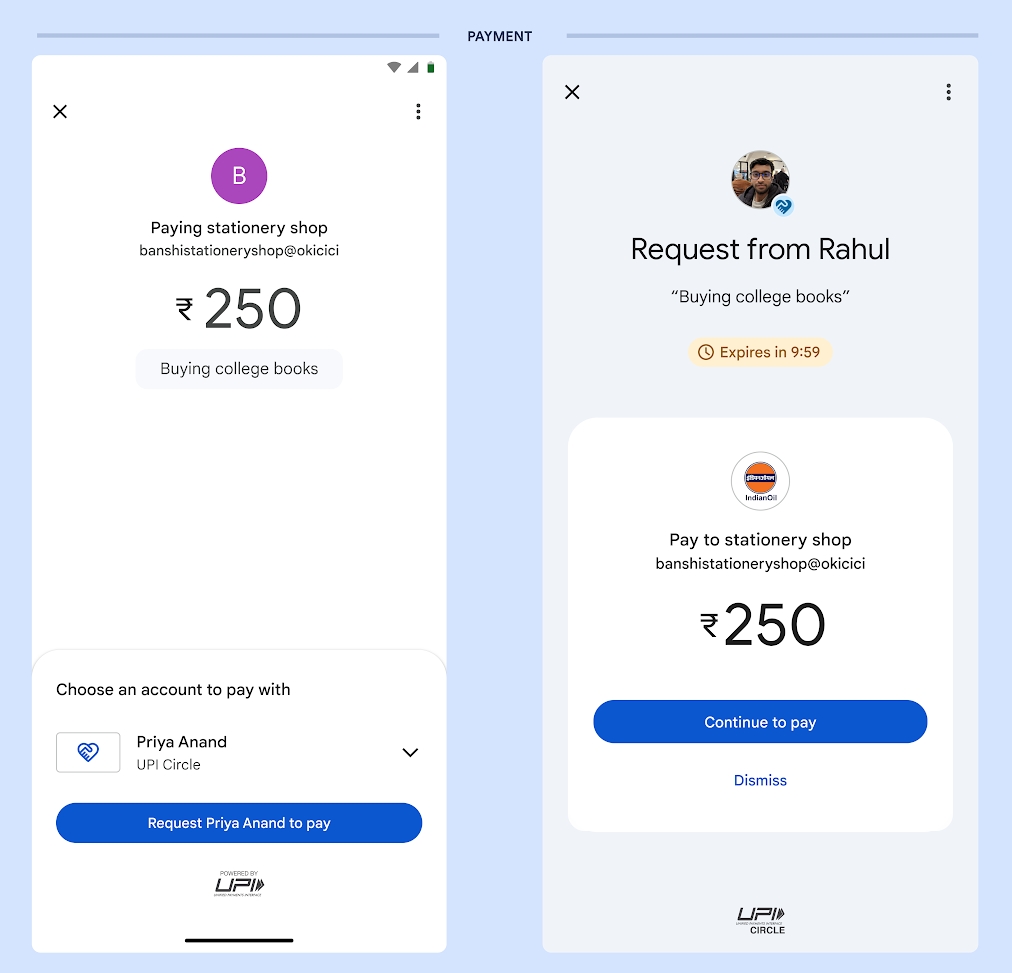 google pay circle feature payment method explained