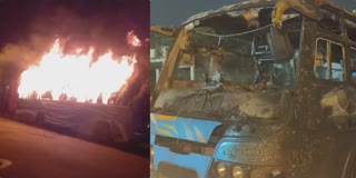 GWALIOR BUS CAUGHT FIRE