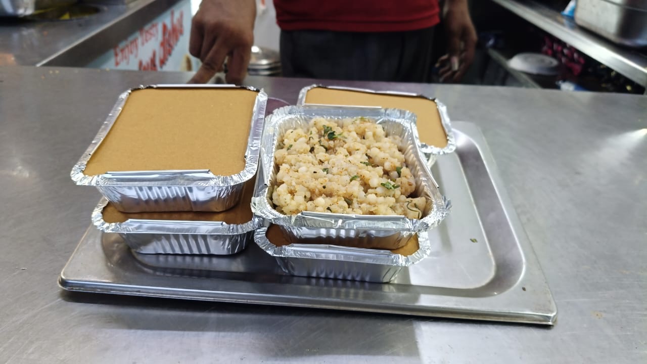 SABUDANA KHICHDI SALAD IN TRAIN