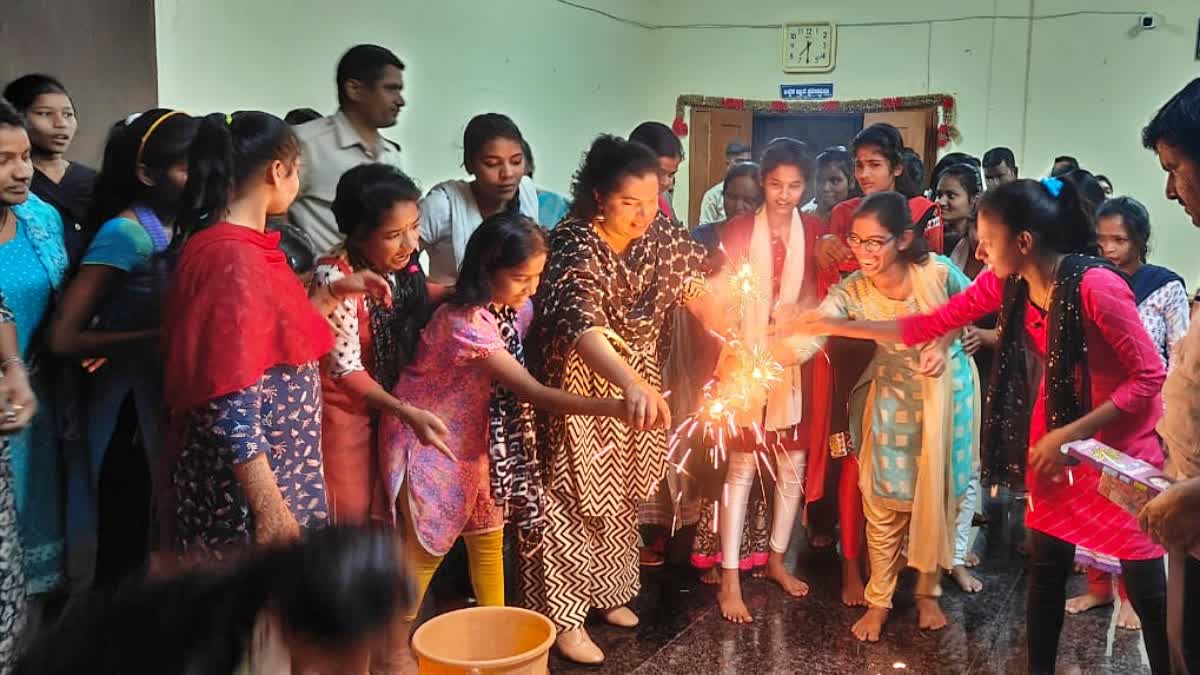 Kalaburagi DC celebrated Deepavali with orphans