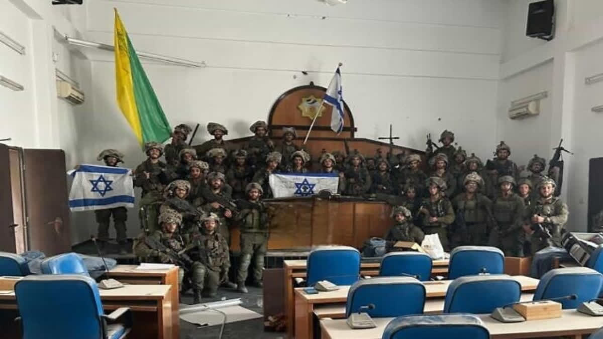 Israel-Hamas war: IDF captures Hamas parliament building in Gaza, instal flag amid intense fight