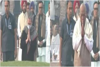 Mallikarjun Kharge Sonia Gandhi pay tribute to Jawaharlal Nehru on his birth anniversary in new delhi