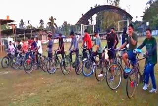 Cycling competition organized by Sundaram in Jamugurihat
