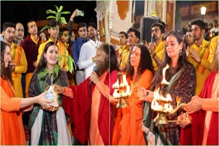 Dia Mirza participated in Ganga Aarti