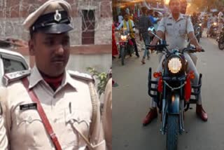 Etv Bharat Bihar Cop Crushed To Death By Tractor  Bihar Policeman Crushed To Death  Bihar Illegal Sand Transporting  മണല്‍ വണ്ടി ഇടിച്ച് കൊലപ്പെടുത്തി  Sub Inspector Crushed To Death  പ്രഭാത് രഞ്ജന്‍  എസ്‌എയെ മണല്‍ വണ്ടി ഇടിപ്പിച്ച് കൊന്നു