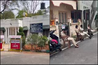 Tight security to Pratap Simha Office
