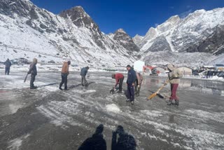 Snowfall stopped in Kedarnath