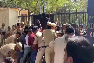 Students Protest at Osmania University