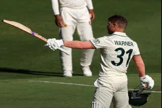 David Warner smashed his 26th test century against Pakistan's inexperienced bowlers on the opening day to give Australia an upper hand on day 1 of the first test of the three-match series on Thursday.