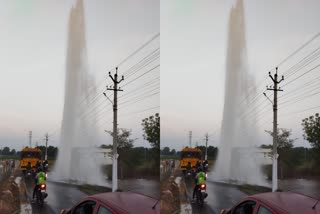 Mission Bhagiratha Water Pipeline Leak