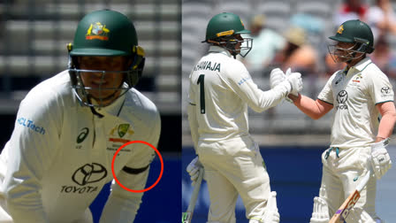 Usman Khawaja  Usman Khawaja Black Arm Band  Australia vs Pakistan Perth Test  Usman Khawaja Expressed Solidarity To Gaza  Usman Khawaja On Israel Palestine Conflict  Why Usman Khawaja Wears Black Arm Band Today  ഓസ്‌ട്രേലിയ പാകിസ്ഥാന്‍ ആദ്യ ടെസ്റ്റ്  ഉസ്‌മാന്‍ ഖവാജ പലസ്‌തീന്‍ ഐക്യദാര്‍ഢ്യം  ഉസ്‌മാന്‍ ഖവാജ കറുത്ത ആം ബാന്‍ഡ്  ഇസ്രയേല്‍ പലസ്‌തീന്‍ സംഘര്‍ഷം ഉസ്‌മാന്‍ ഖവാജ